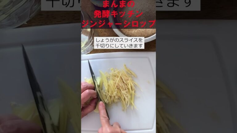 【ジンジャーシロップ】『発酵体験第九弾』しょうがシロップ。体の芯からポッカポカ。使い方色々。簡単ジンジャーエールを作ろう。#shorts #ginger #sugar