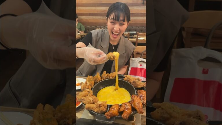 昨日の幸せ一コマ🤝#shorts #UFOチキン #チーズ #大阪グルメ #三年間 #韓国料理