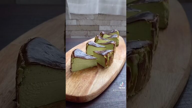 【ピスタチオ×バスチー】おやつにピスチー作った🧀 #お菓子作り #バスクチーズケーキ#JAPn#sweets