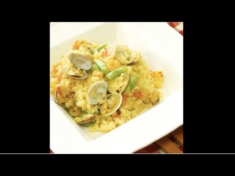 スペイン料理をお家で！ フライパンパエリア