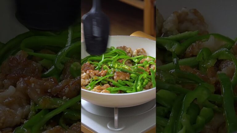 豚肉とピーマン炒め | Stir fried pork and peppers #豚肉 #ピーマン #炒め物