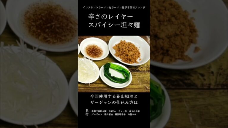 インスタント麺をラーメン屋が本気でアレンジ！『辛さレイヤースパイシーレイヤー坦々麺！』明星中華三昧坦々麺