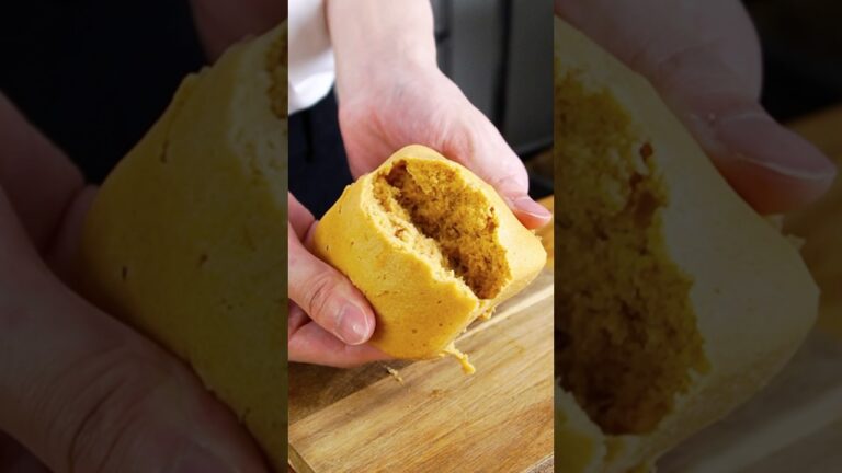 材料4つ！レンジできな粉蒸しパン作り方！#簡単レシピ