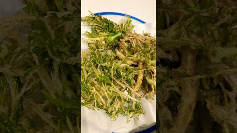 春菊売切れだったから水菜天ぷら