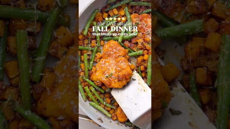 1-フライパンチキンバターナッツスクワッシュ：私のプロフィールのリンクをクリックして写真を選択するとレシピが表示されます