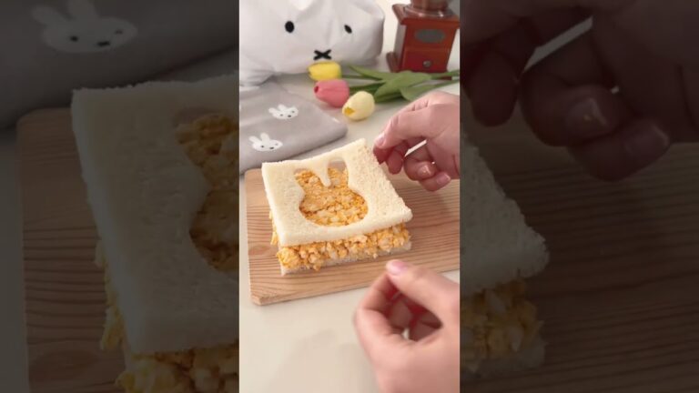 【おうちカフェ】ミッフィーのサンドイッチ🥪🤍
