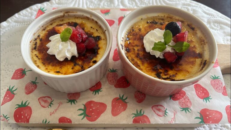 さつまいもクリームブリュレ／濃厚美味しいデザートです