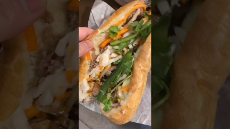 Authentic Banh Mi Recipe with Lemongrass Pork most popular Vietnamese street foods #shorts #short
