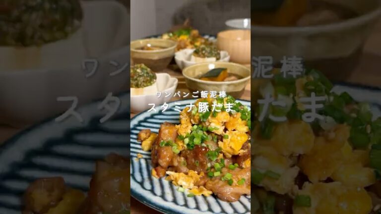 ワンパンご飯泥棒！スタミナ豚たま！（レシピはコメント欄に🫶）