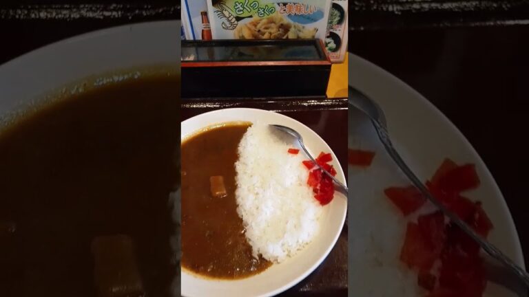 うどんがメインのお店なのに何故か普通のビーフカレーが美味しくて追加オーダーする勢い！！　＃shorts