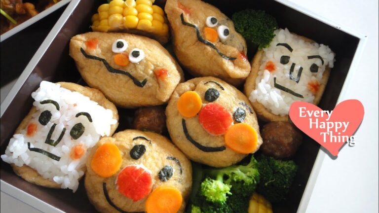 (*´ー`*) Anpanman Inari-sushi Bento アンパンマン稲荷寿司弁当の作り方 How to / Recipe