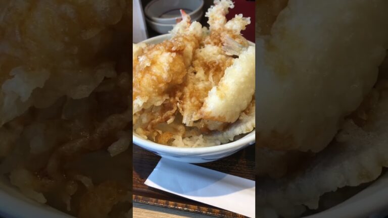 海鮮串天ぷら中野家で天丼いただきました​⁠＃shorts