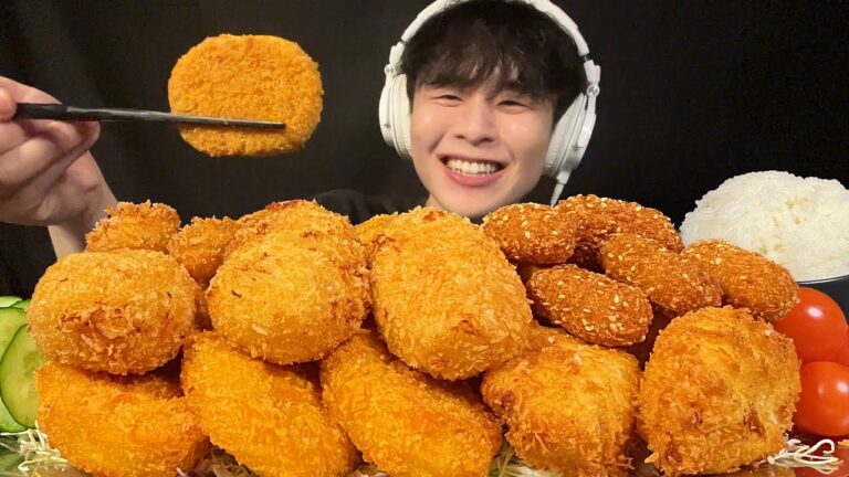 【ASMR】カニクリームコロッケ‼️【咀嚼音/mukbang/Eating Sounds】