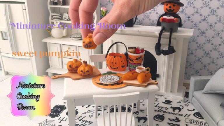 ミニチュア料理 #81【スイートパンプキン】食べられる ハロウィン minifood