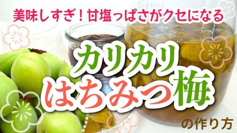 クセになる美味しさ！カリカリはちみつ梅の作り方・レシピ【失敗しない夏の梅仕事】オリゴシロップや完熟梅で漬けた場合もご紹介 How to make KariKari honey plum.
