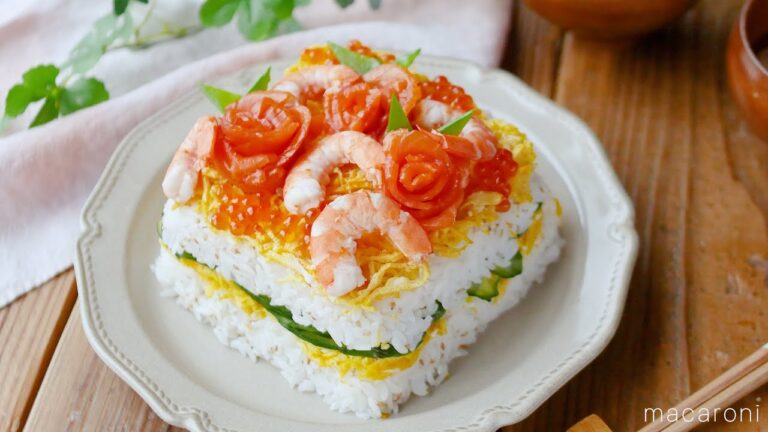 【タッパーちらし寿司】簡単なのに華やか♪ケーキのような美しさ！クリスマスにも！