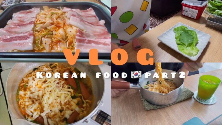 【後編】おうちで韓国料理🇰🇷，サムギョプサル，プデチゲを食べる，宅飲み🍻