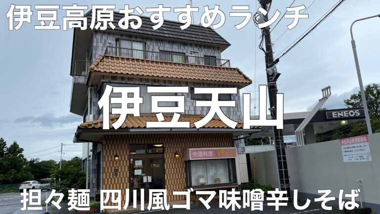中国四川料理 伊豆天山 2021/8 担々麺 四川風ゴマ味噌辛しそば 910円。