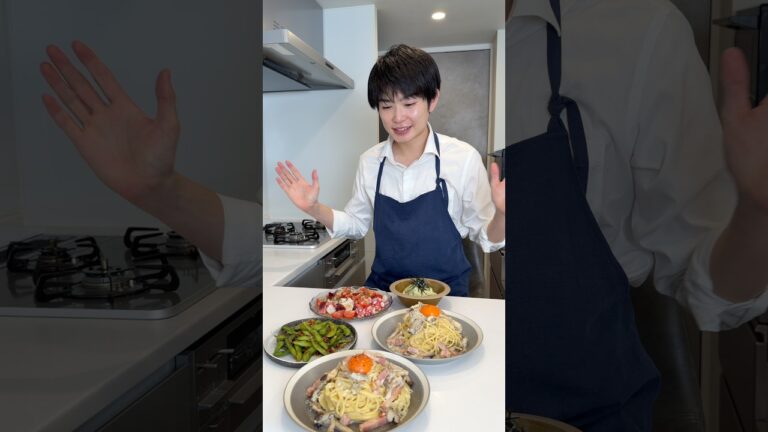 仕事終わりに作るスピード4品『背徳のパスタ定食』が最高すぎた…