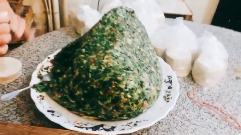 台湾餃子の作り方/ストリートフード料理で朝食/行列ができる人気店の餃子/アジアの料理/中華料理