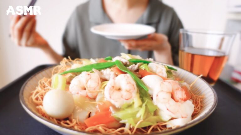 【咀嚼音】パリッパリの皿うどん【Eating Sounds /ASMR/一部BGMあり】