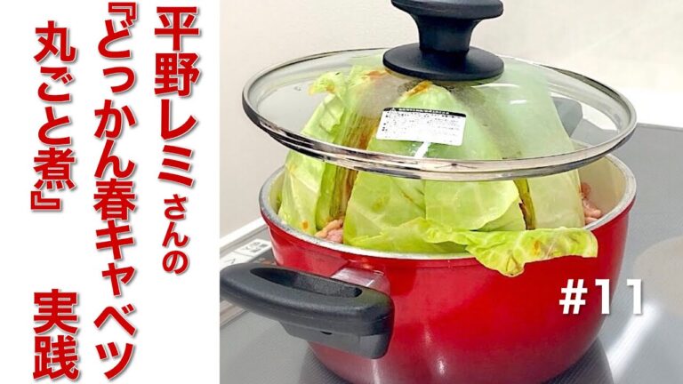 超簡単！平野レミさんの「どっかん春キャベツの丸ごと煮」を実践！話題になったあの料理を作ってみました【料理100品チャレンジ#11】