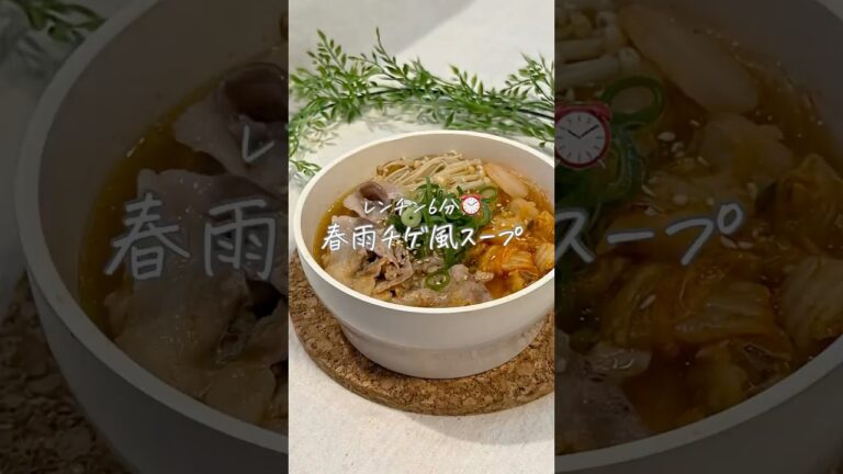 レンチン6分⏰春雨チゲ風スープ