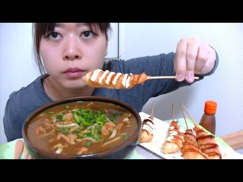 【リクエスト】海老フライと特盛カレーうどん【美味すぎ】