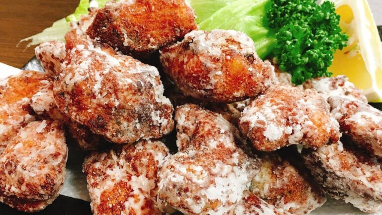 【ビールとご飯がガマン出来ない】サックサク♪『超やみつき鮭から(鮭ザンギ)』How to make addictive fried Salmon