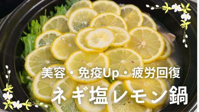 【美容・免疫UP・疲労回復】ネギ塩レモン鍋