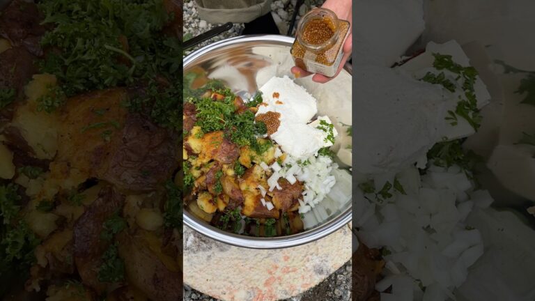 【ASMR】カリカリスマッシュポテトサラダ🥔🥗 #shorts