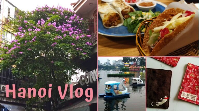 連休中のハノイ～旧市街散歩／美味しいパテのバインミー／タコスレストラン／手作りコースター【ベトナムハノイVlog】