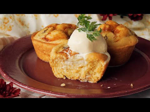 【材料はたった3つだけ！】バナナプリンカップケーキ