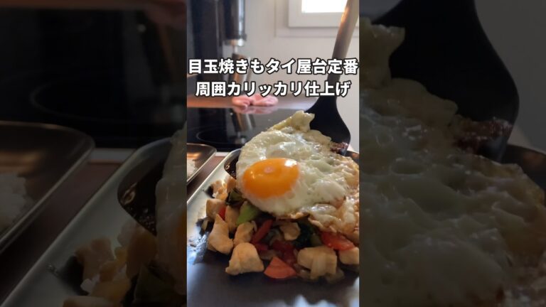 パクチー、バジルてんこ盛り‼️ナンプラーの香りにうっとり…タイ料理ガパオライスで外国人彼と晩ご飯【海外でままざめ（秋田弁:ご飯支度】