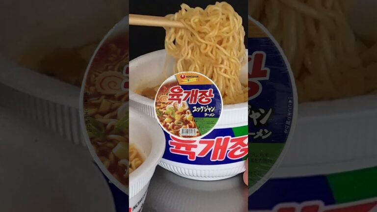 ユッケジャン麺　ダイソーで美味しいの発見！　本編もぜひ！　#Short