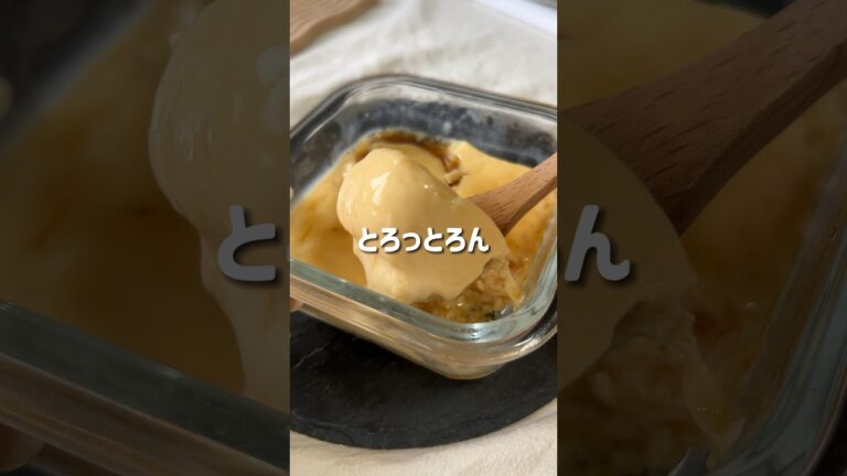 ＼材料３つ・混ぜてチンだけ／🍮ヘルシー豆乳プリン🍮#低糖質スイーツレシピ#ダイエットスイーツレシピ#ヘルシースイーツ#豆乳プリン#プリン