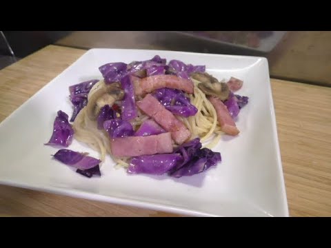 「パスタ」紫キャベツのペペロンチーノ風ペペロンチーノの作り方