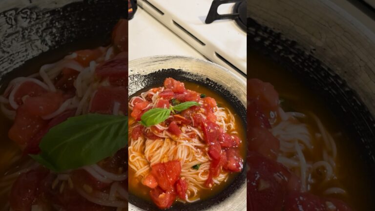 【夏は毎日でも食べたい！】トマトの冷製そうめん　#shorts  #レシピ