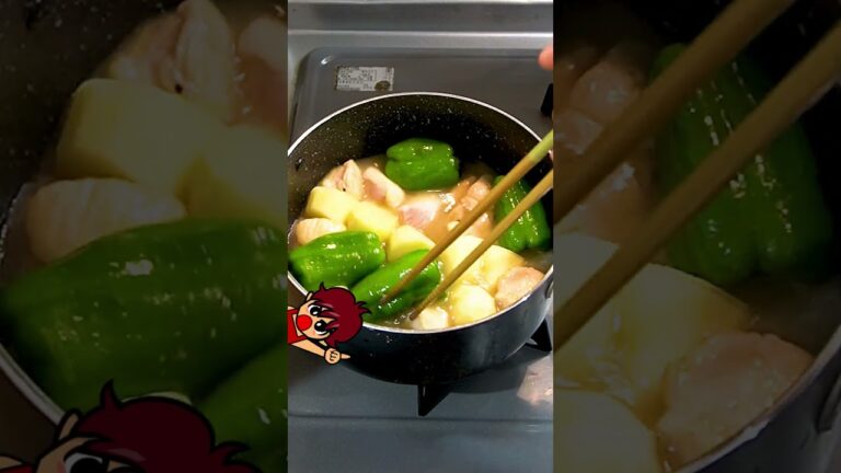 ホクホクとろ～り栄養そのまま！まるごとピーマンの鶏じゃが｜レシピ・作り方 #shorts