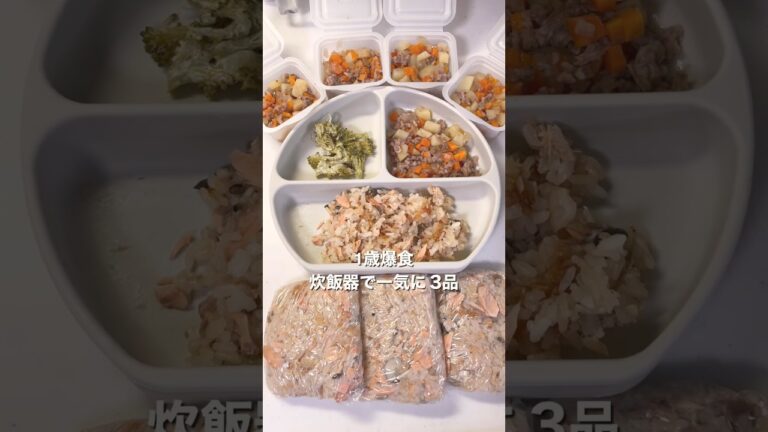 【1歳爆食】炊飯器で一気に3品｜離乳食完了期　#離乳食レシピ#赤ちゃんのいる生活