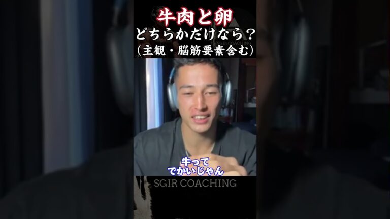 【SGIR】牛肉と卵　どちらだけならどっち選ぶ？