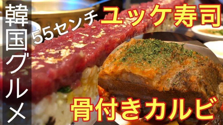 【韓国グルメ】ユッケ寿司食べにコヨナムに行ってみた動画