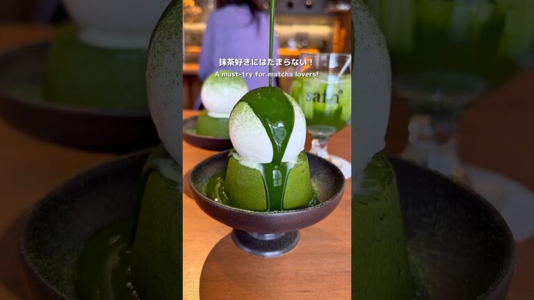 【東京】抹茶好きにはたまらない！濃厚抹茶プリンアフォガード🍵#japanesefood #asakusa #sweet #浅草グルメ #プリン