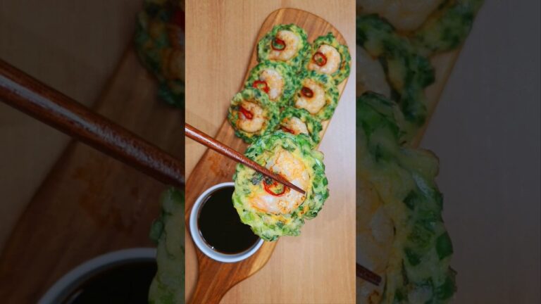 おいしいエビニラチヂミのレシピ