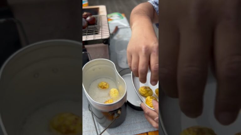 飯盒で栗ご飯を作ってみた。