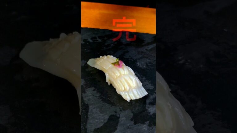 今日の一貫!sushi topped with squid いかのお寿司#shorts