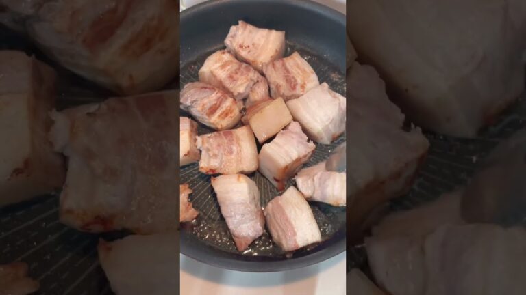 【4k高画質撮影】豚バラブロックを焼いて角煮のしたん準備するだけの動画 #shorts #料理 #豚バラ #肉 #飯テロ