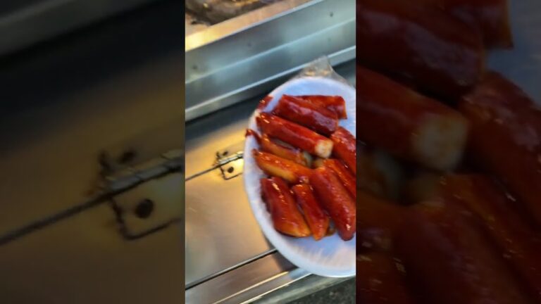 韓国釜山の屋台でトッポギを注文