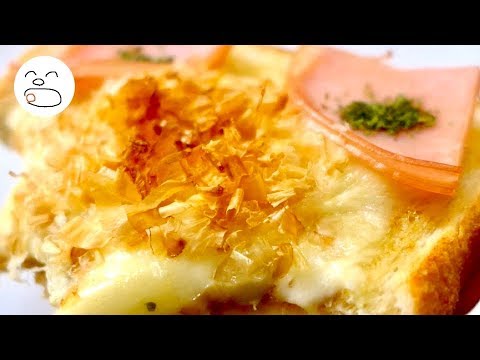 バター醤油かつお節トースト【一息くん】ハムチーズ食パン