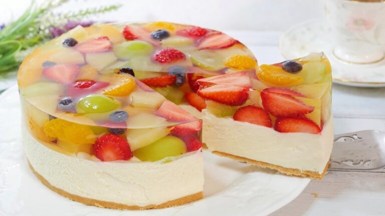 フルーツレアチーズケーキの作り方 How To Make Fruit No-Bake cheesecake